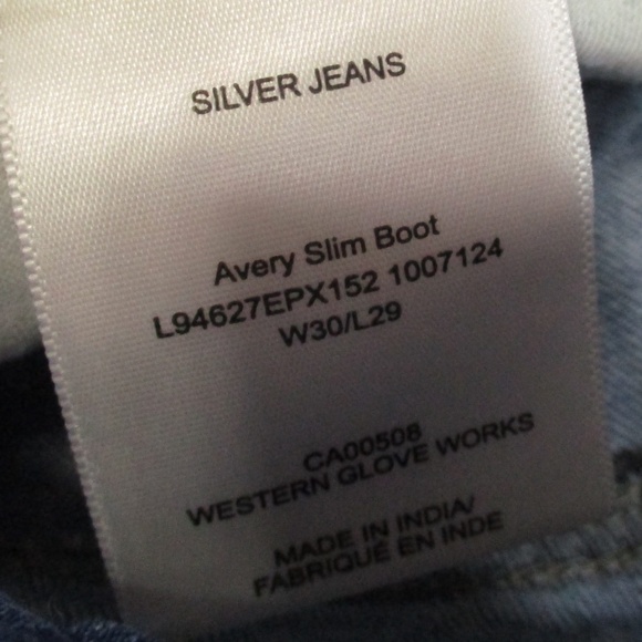 Silver Jeans Women's 30 Light Wash Avery Slim Boot Cut High Rise Stretch‎ Denim - Picture 6 of 7